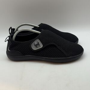 Scurtain Neuropathy Diabetic Shoe Women 9.5 Black Wide Toe Box Barefoot Walking